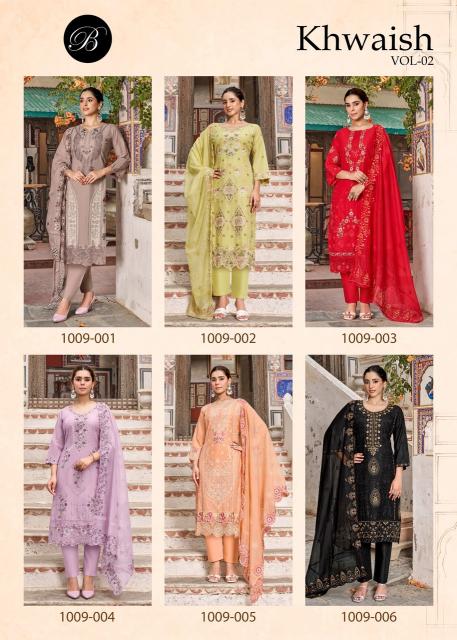 Belliza khwaish vol 2 lakhnavi dress material wholesale in mumbai